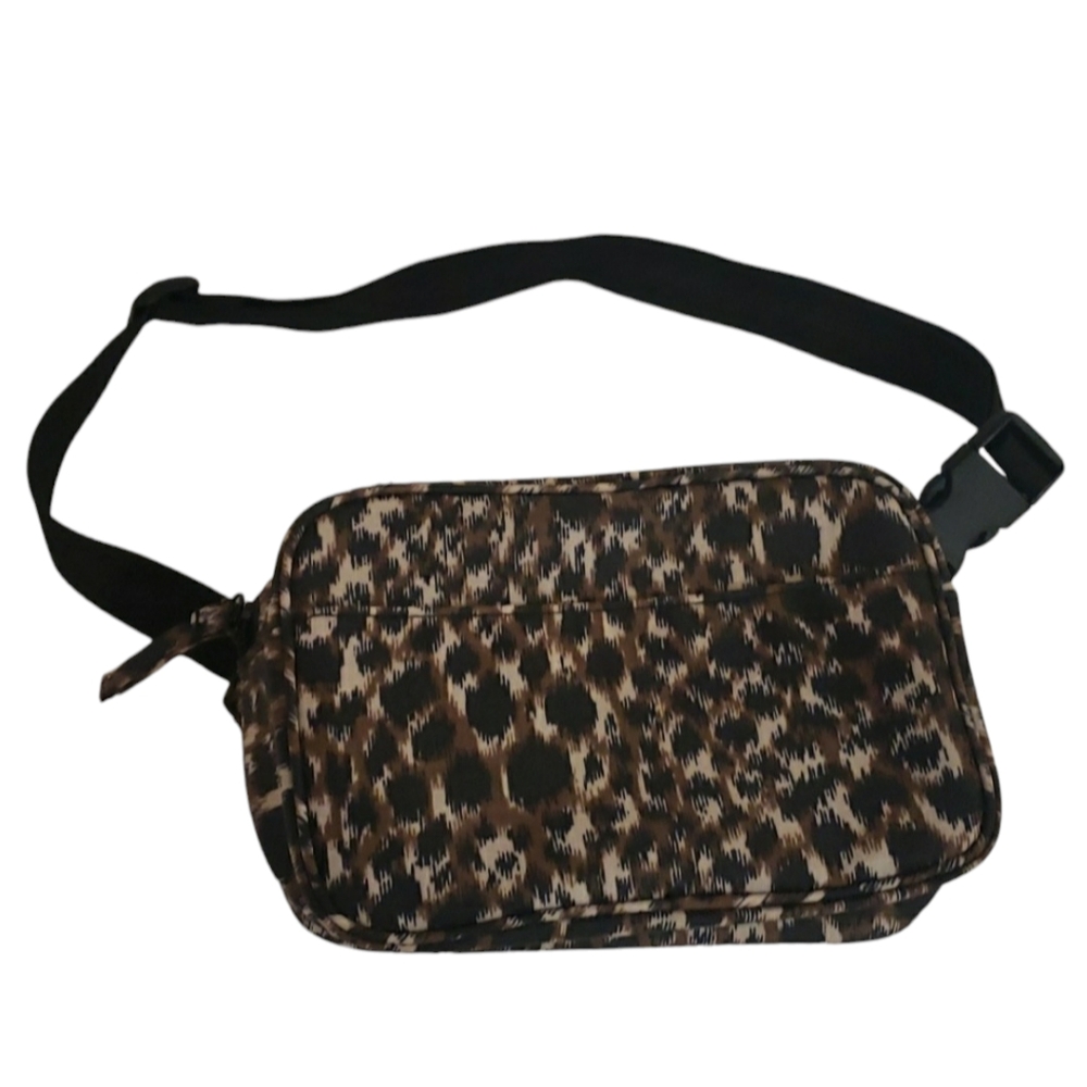 Old Navy nylon Belt Bag animal print black and brown